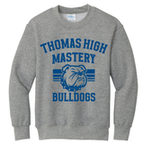 Thomas High School Bulldog Stripes FRIDAY Crewneck Sweatshirt (Grades 7- 12)