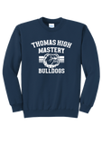 Thomas High School Bulldog Stripes FRIDAY Crewneck Sweatshirt (Grades 7- 12)