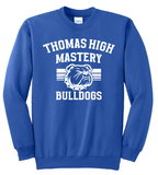 Thomas High School Bulldog Stripes FRIDAY Crewneck Sweatshirt (Grades 7- 12)