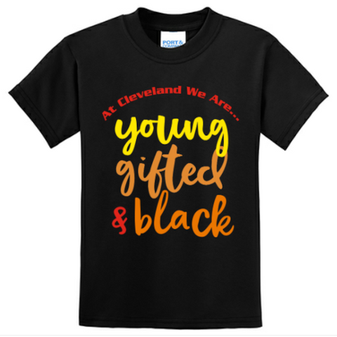 Youth 50/50 Tee Shirt - Young Gifted & Black
