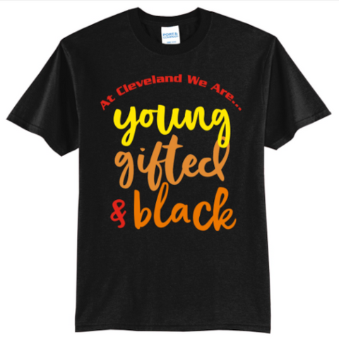 Adult 50/50 Tee Shirt - Young Gifted & Black